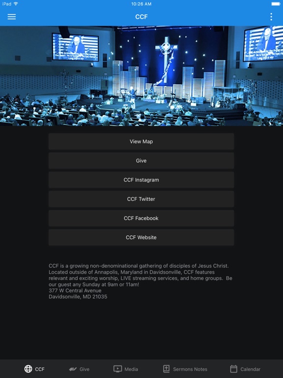CCF LIVE iPad screenshot 1 - Education app