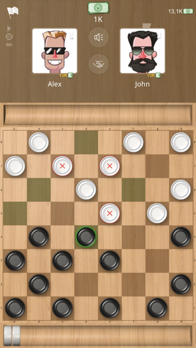 Checkers Online Game Screenshot
