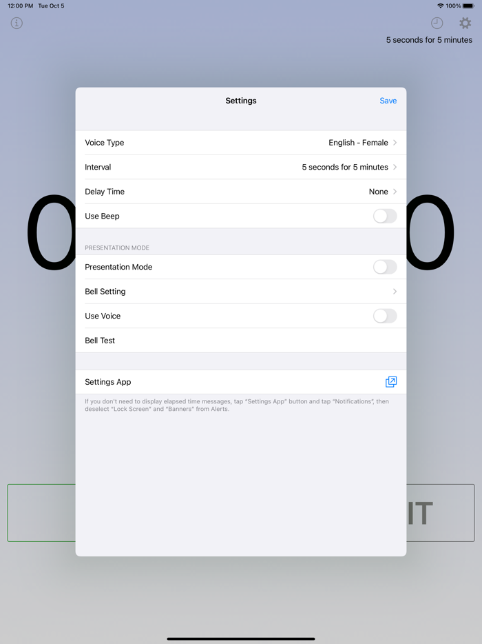Voice Over Stopwatch