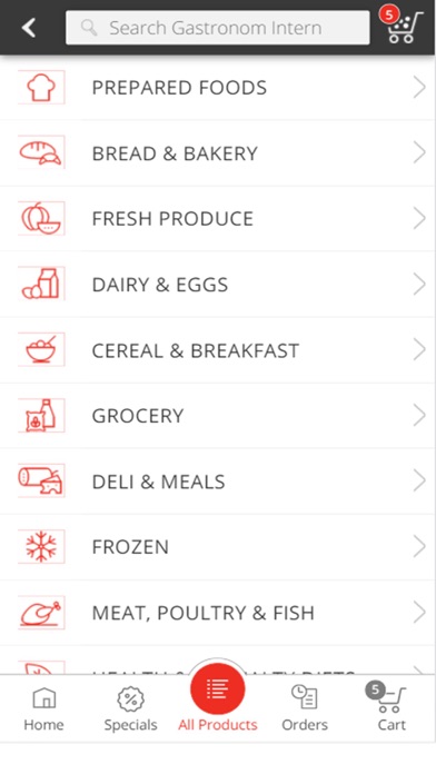 Gastronom Online Screenshot