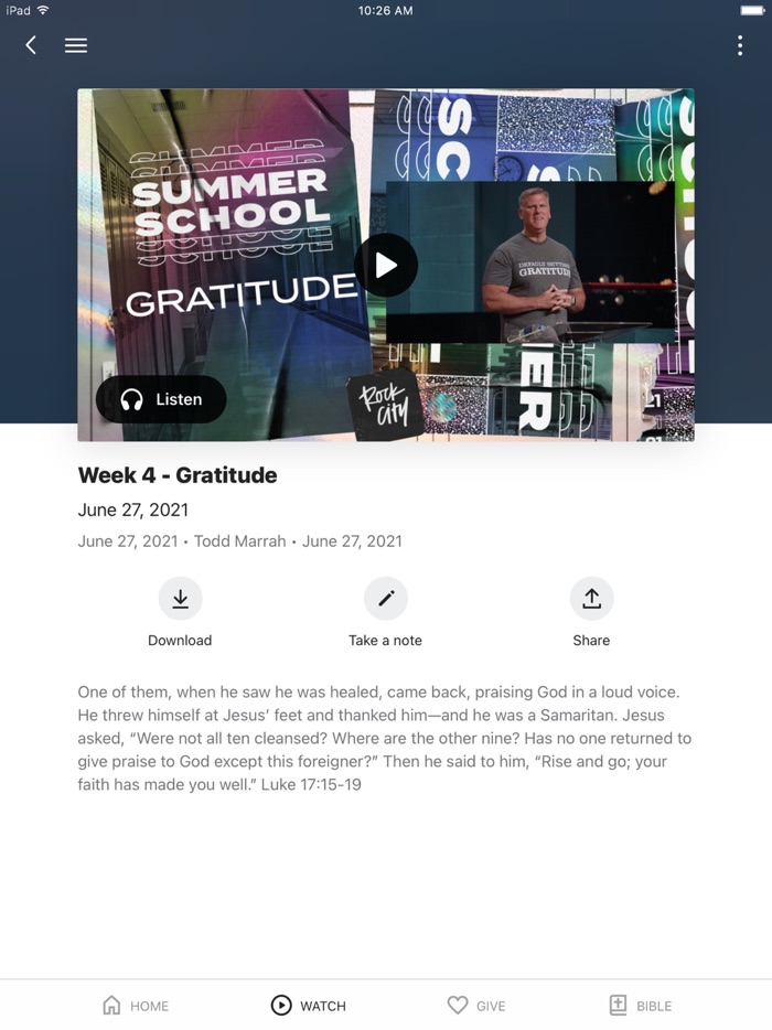 Rock City Church App