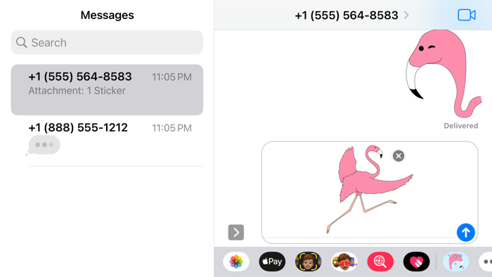 Funny Pink Flamingo Stickers