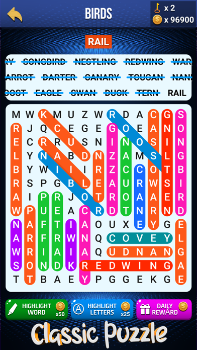 Wow Search: Classic Words Game Screenshot