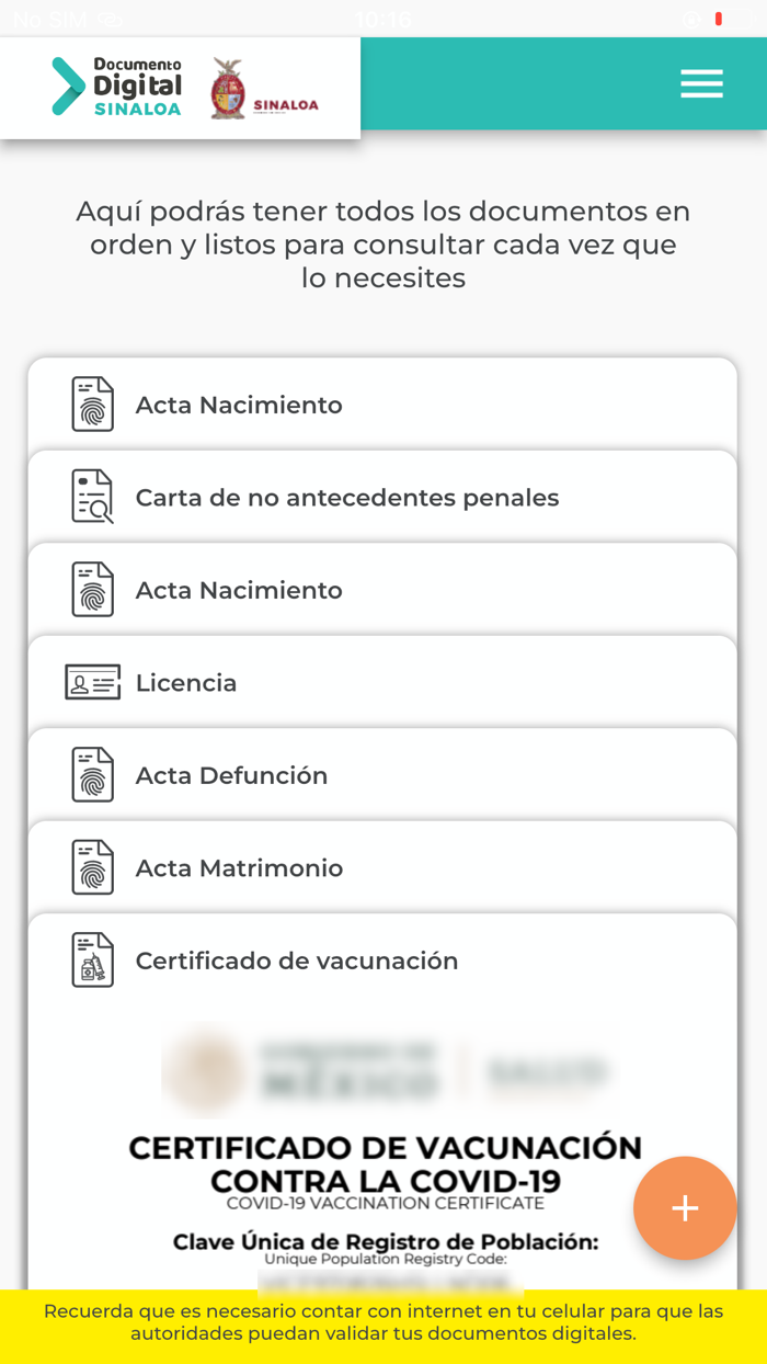 Documento Digital Sinaloa