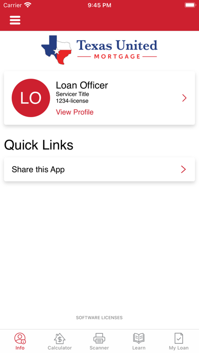 Texas United Mortgage Screenshot