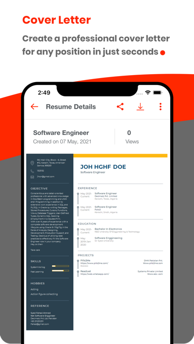 Resume Inc. Screenshot