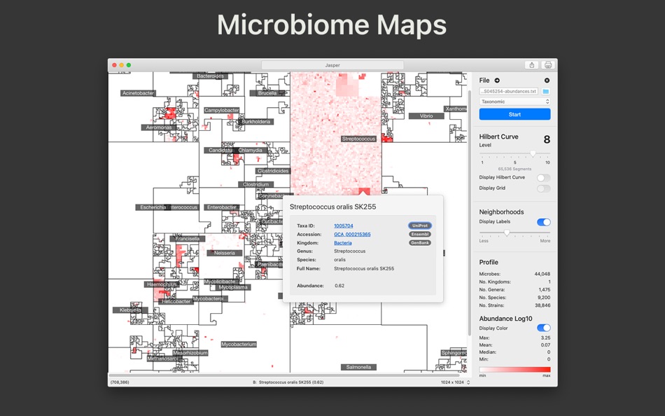#1. Jasper: Microbiome Maps (macOS) Podle: Appsymas, LLC
