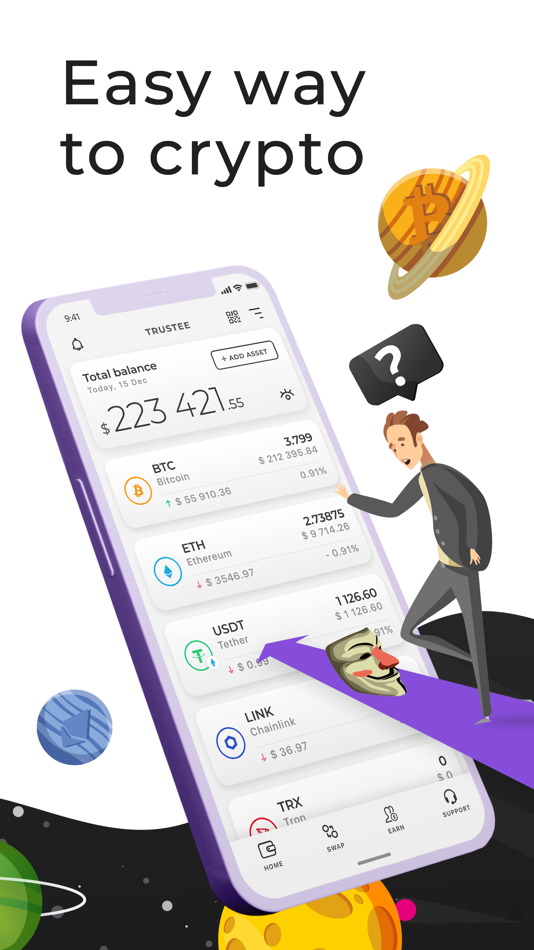 #1. Trustee Wallet bitcoin wallet (iOS) 由: BLOCKSOFTLAB INC