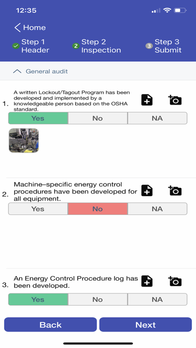 iFactory Plant Maintenance app Screenshot
