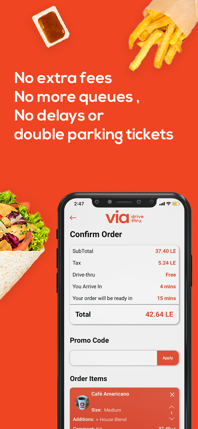 Via Drive-Thru Food Car Pickup