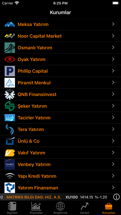 Matriks Mobil Finans Screenshot