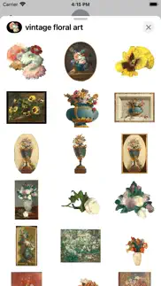 vintage floral art stickers iphone screenshot 2