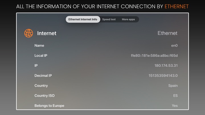 Screenshot #1 pour Ethernet Info +