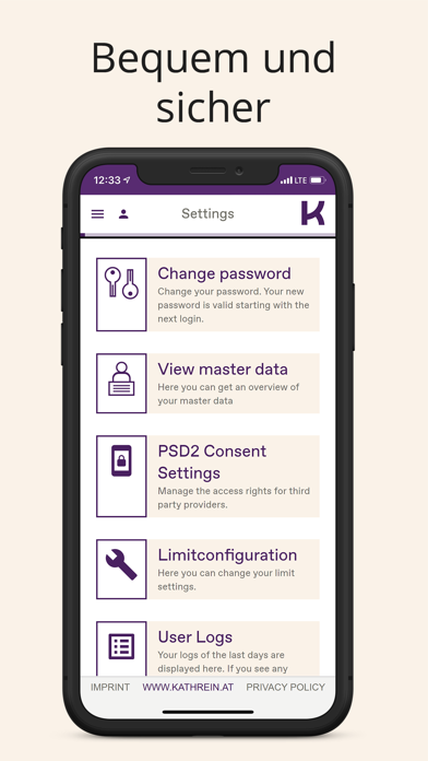 Kathrein mobile banking Screenshot