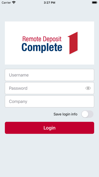 Business Mobile Remote Deposit Screenshot