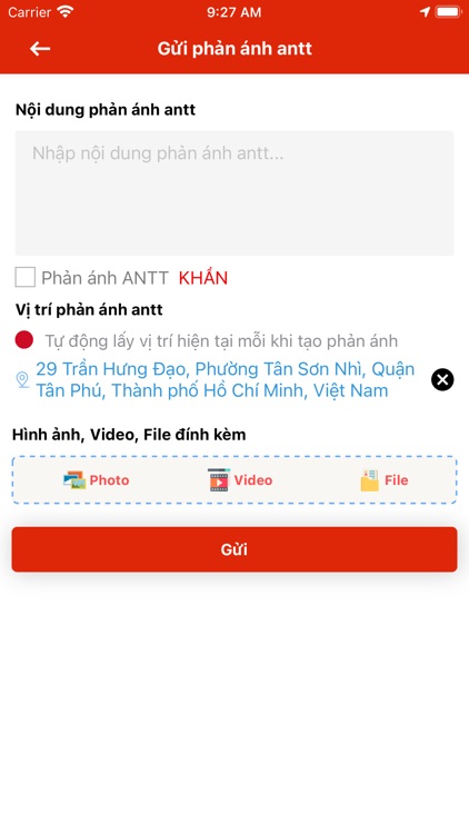 Phản ánh ANTT Thái Bình
