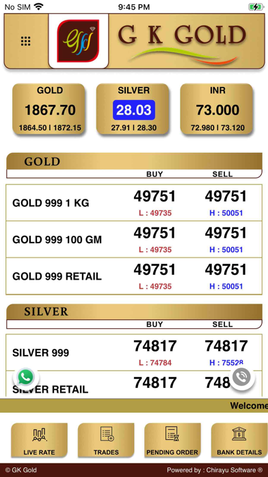 G K GOLD Screenshot