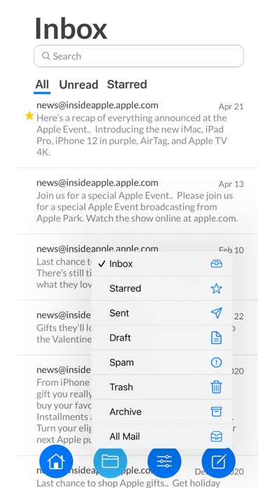 Mail App for Outlook Screenshot