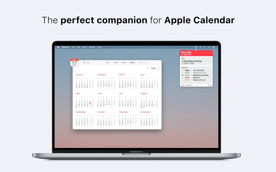 #2. GlanceCal - Menu Bar Calendar (macOS) 由: Henri Bredt