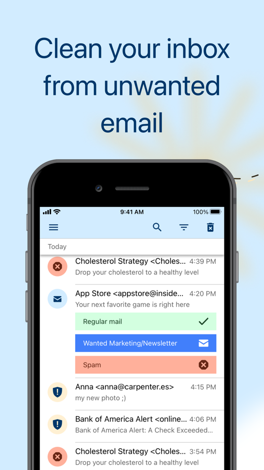 #1. Spamdrain - clean email (iOS) 由: SpamDrain AB