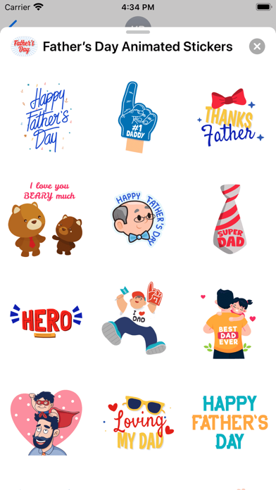 Screenshot #3 pour Father’s Day Animated Stickers
