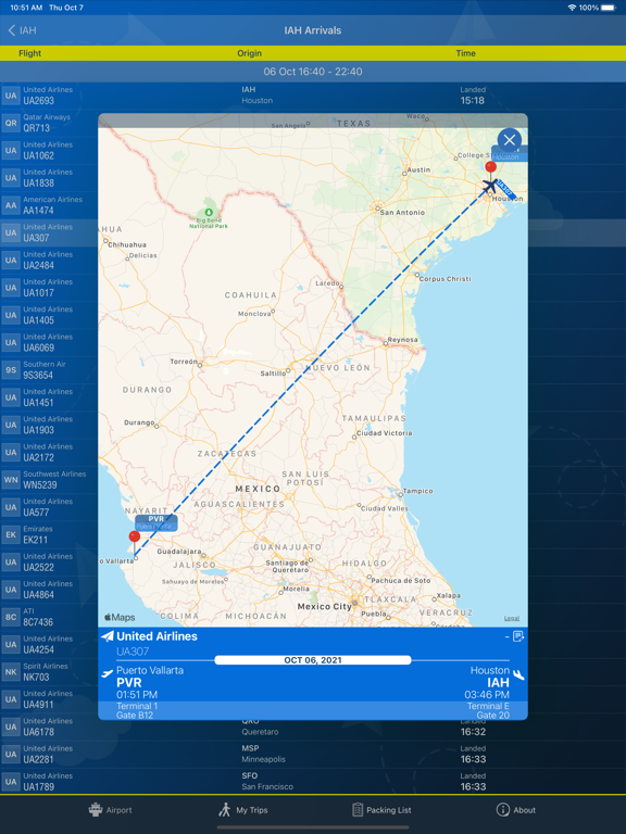 Screenshot #6 pour Houston Airport (IAH) + Radar