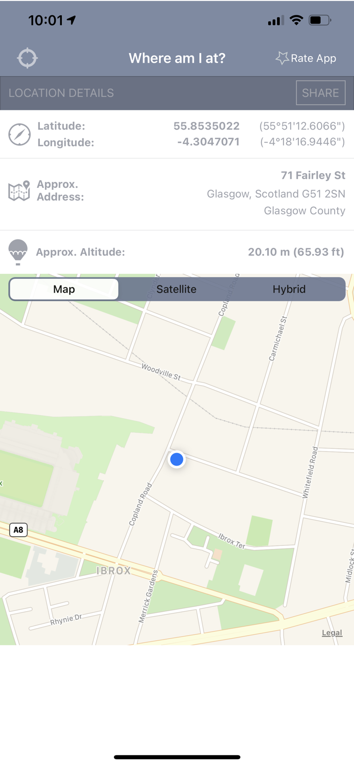 Where Am I At - GPS Maps App
