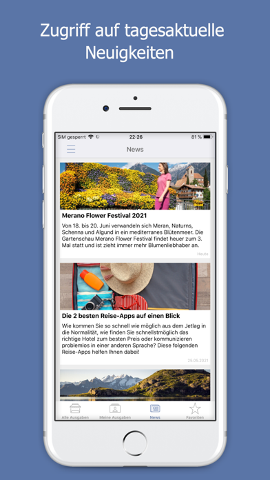 REISEN Magazin Screenshot