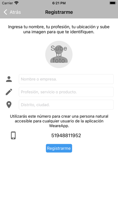 WeareApp Screenshot