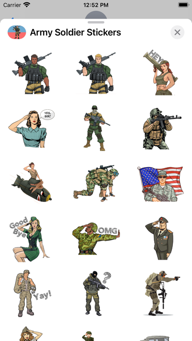Army Soldier Stickers Screenshot