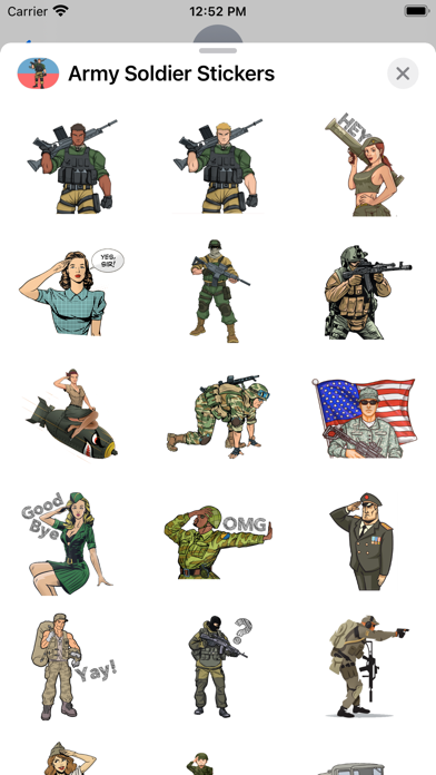 Screenshot 3 of Army Soldier Stickers App