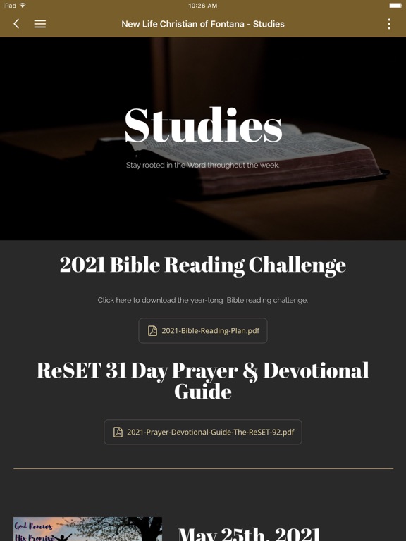 New Life Christian of Fontana iPad screenshot 2 - Education app