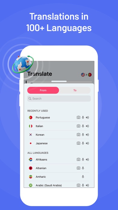 Translator X: Text Voice Photo Screenshot