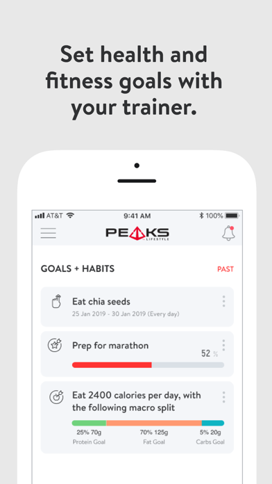 PEAKS Lifestyle Training Screenshot