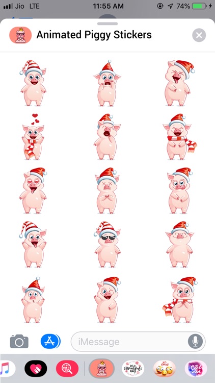 Animated Piggy Stickers!