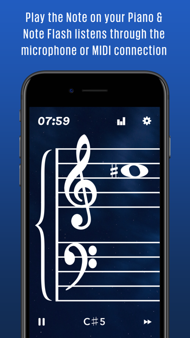 Screenshot #1 pour Note Flash Music Sight Reading