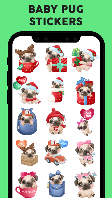 Screenshot 1 of Baby Pug Stickers App