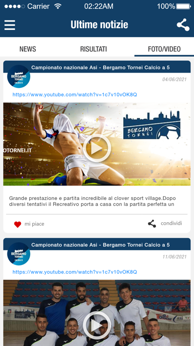 Bergamo Tornei Screenshot
