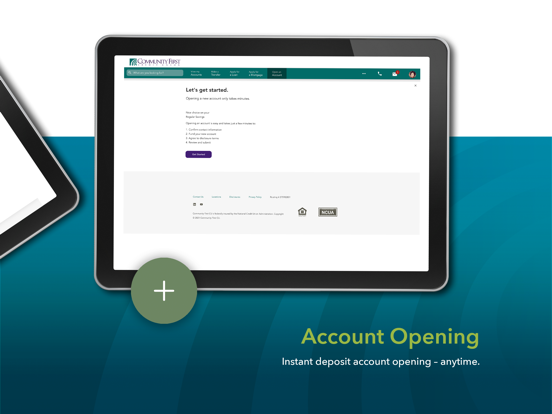 Community First CU iPad screenshot 2 - Finance app