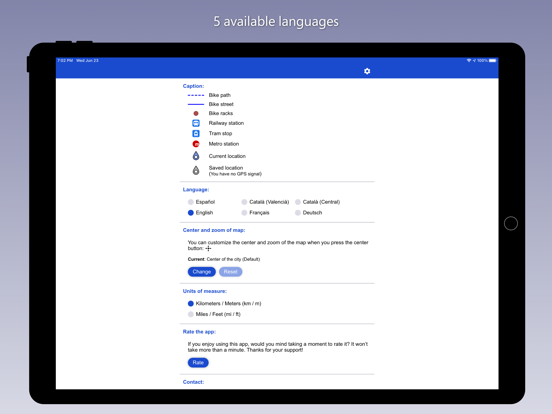 Bike Paths Valencia iPad screenshot 5 - Navigation app
