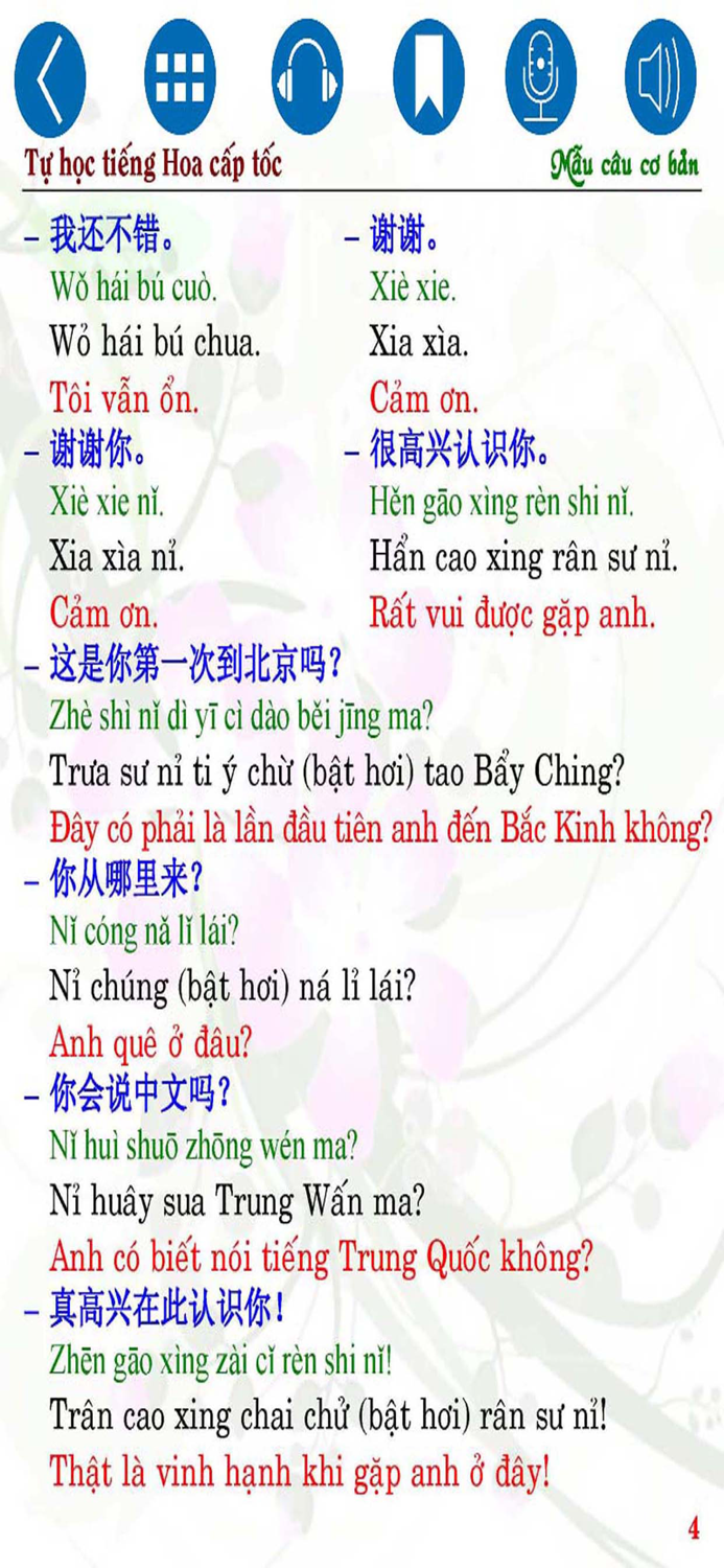 Chinese Basic Sentences
