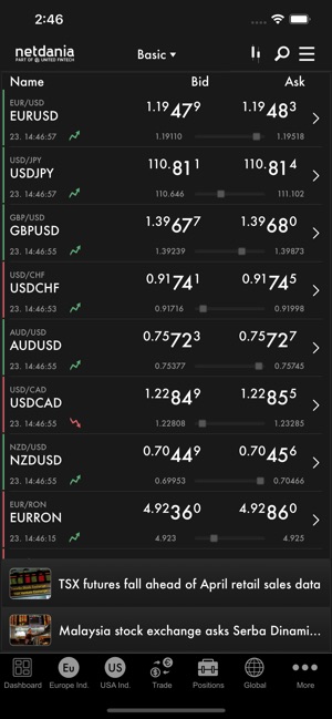 NetDania Stock & Forex Trader