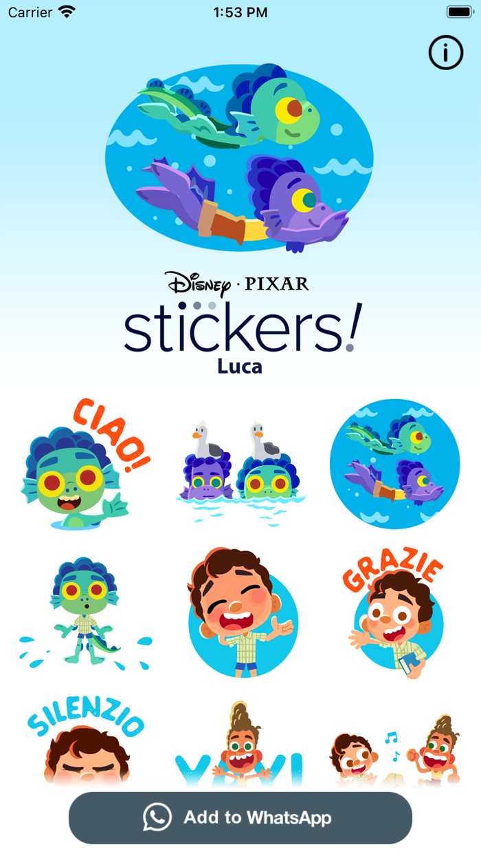 Pixar Stickers Luca