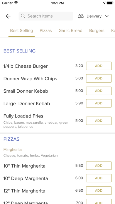 Kings Pizza. Screenshot