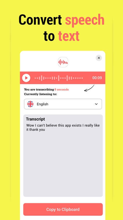 talk2Text - voice to text