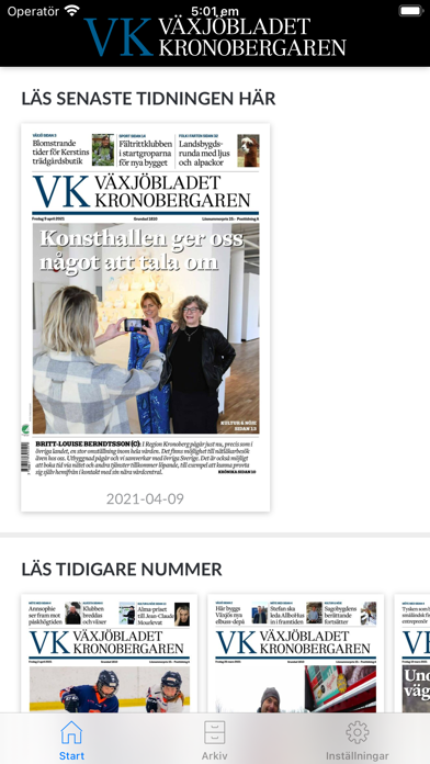 Screenshot #1 pour Växjöbladet Kronobergaren