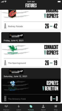 Game screenshot Ospreys Rugby hack