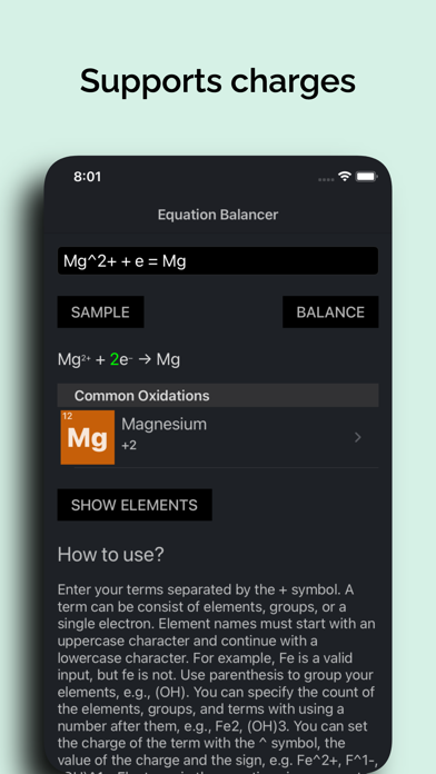 Chemical Balancer & Elements Screenshot