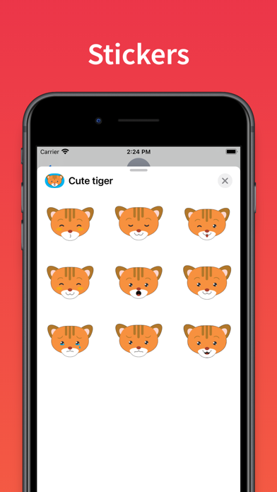 Screenshot #1 pour Tigre - autocollants et emoji