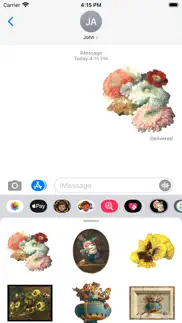 vintage floral art stickers iphone screenshot 1